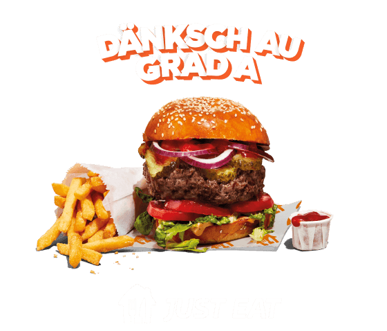 Burger und Pommes